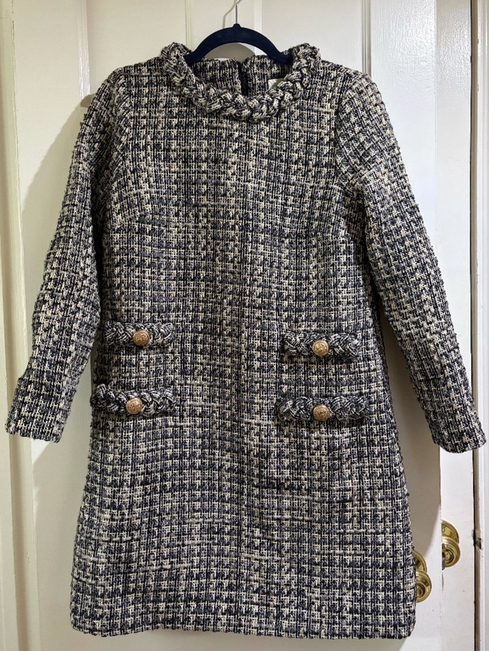 Tuckernuck Black and White Tweed Jackie Dress